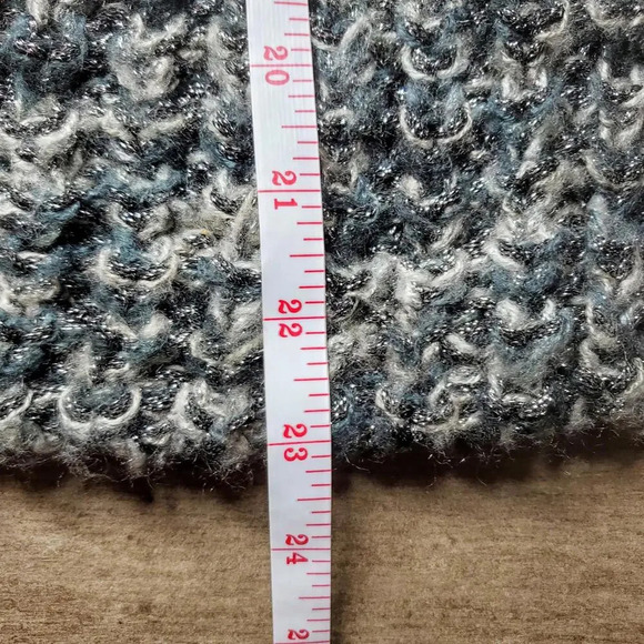 collectioneighteen Black Boho Metallic Knit Crocheted Neck Warmer Scarf Like New - Picture 6 of 15